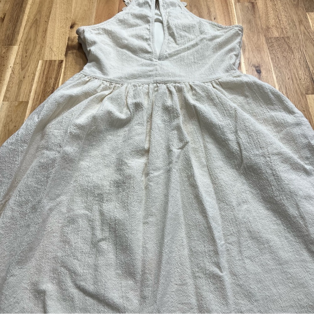 Altar’d State Lace Midi Dress Cream Sleeveless Boho Cottagecore Size S - Picture 9 of 9